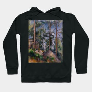 Pines and Rocks by Paul Cezanne Hoodie